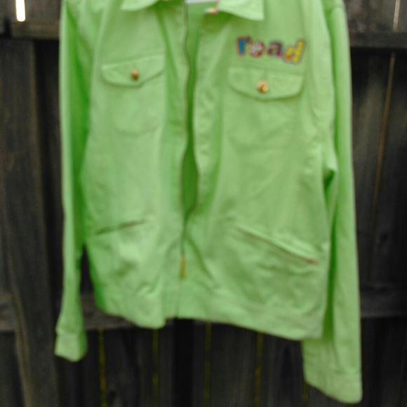 CHARTREUSE GREEN LIGHT HOUSE APPAREL JACKET - Picture 1 of 7